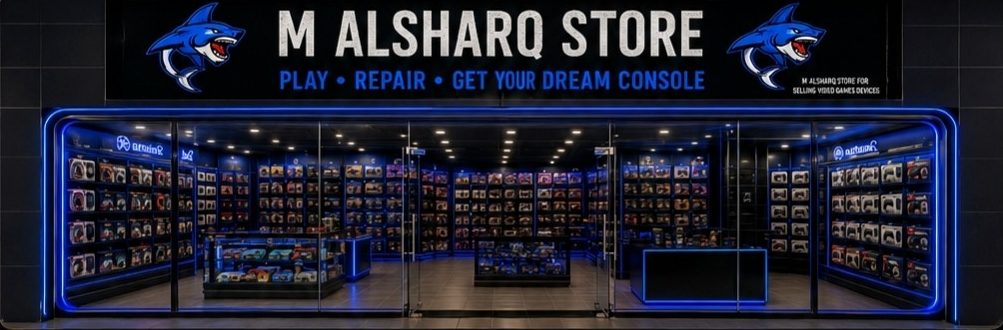 The store sign at night